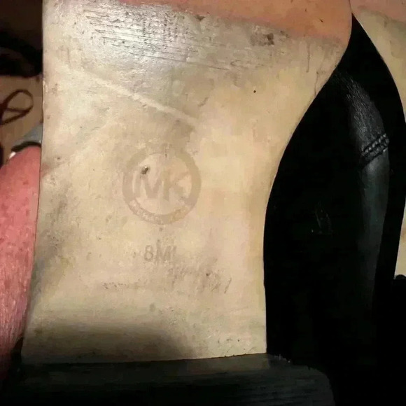 MICHAEL KORS FULTON HARNESS BLACK MOCHA LEATHER RIDING BOOTS WOMENS SIZE 8 - Picture 9 of 9